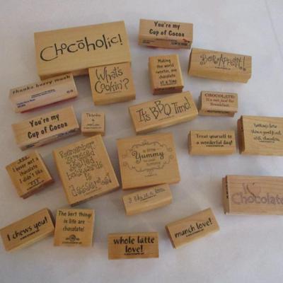 Various Wood Rubber Stamps Craft Card Art Making Wooden Stamps