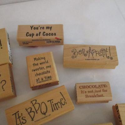 Various Wood Rubber Stamps Craft Card Art Making Wooden Stamps