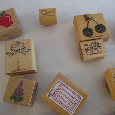Various Wood Rubber Stamps Craft Card Art Making Wooden Stamps