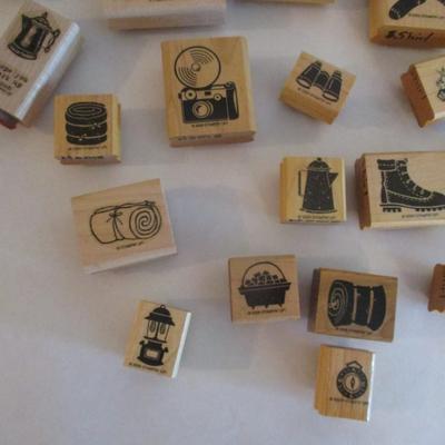 Various Wood Rubber Stamps Craft Card Art Making Wooden Stamps