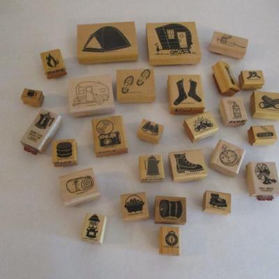 Various Wood Rubber Stamps Craft Card Art Making Wooden Stamps