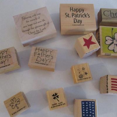 Various Wood Rubber Stamps Craft Card Art Making Wooden Stamps