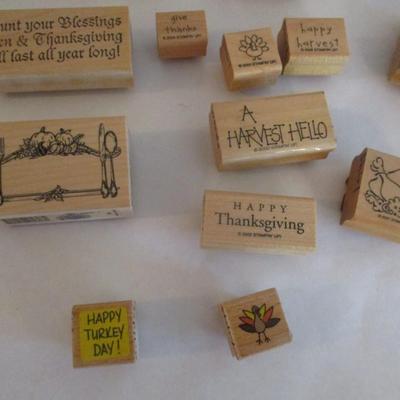 Various Wood Rubber Stamps Craft Card Art Making Wooden Stamps
