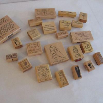 Various Wood Rubber Stamps Craft Card Art Making Wooden Stamps (see all pictures)