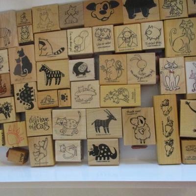 Various Wood Rubber Stamps Craft Card Art Making Wooden Stamps (see all pictures)