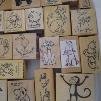Various Wood Rubber Stamps Craft Card Art Making Wooden Stamps (see all pictures)