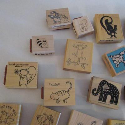 Various Wood Rubber Stamps Craft Card Art Making Wooden Stamps (see all pictures)