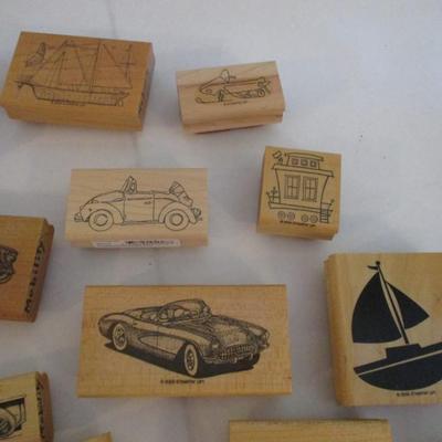 Various Vehicles Wood Rubber Stamps Craft Card Art Making Wooden Stamps