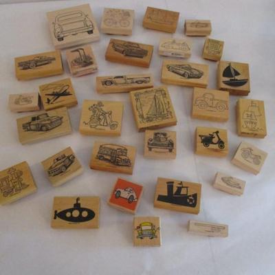 Various Vehicles Wood Rubber Stamps Craft Card Art Making Wooden Stamps