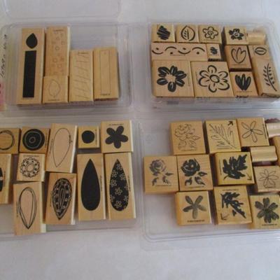 Various Wood Rubber Stamps Craft Card Art Making Wooden Stamps