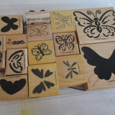 Various Wood Rubber Stamps Craft Card Art Making Wooden Stamps