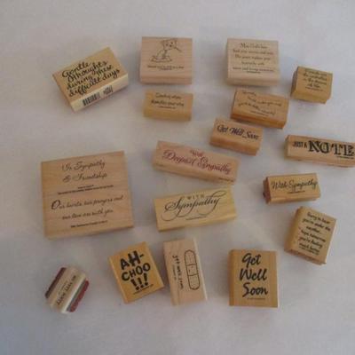Various Wood Rubber Stamps Craft Card Art Making Wooden Stamps