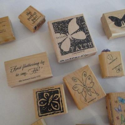 Various Wood Rubber Stamps Craft Card Art Making Wooden Stamps