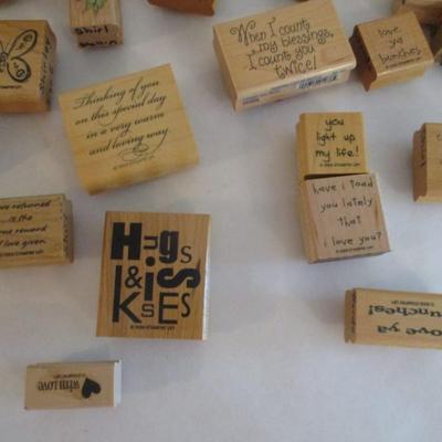 Various Wood Rubber Stamps Craft Card Art Making Wooden Stamps