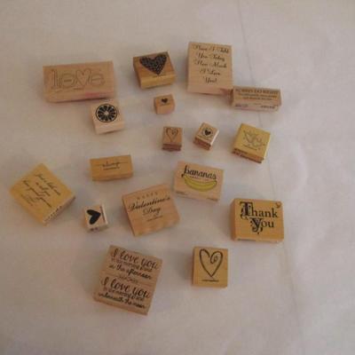 Various Wood Rubber Stamps Craft Card Art Making Wooden Stamps