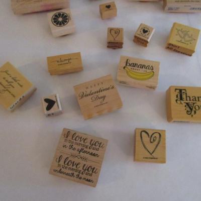 Various Wood Rubber Stamps Craft Card Art Making Wooden Stamps