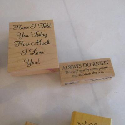 Various Wood Rubber Stamps Craft Card Art Making Wooden Stamps