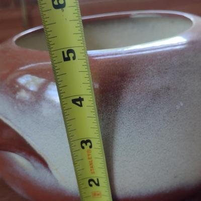 Frankoma Glazed Pottery Bean Pot with Lid