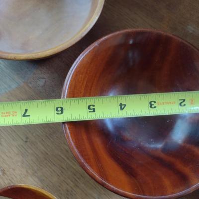 Turned Wood Salad Set- 9 Pieces