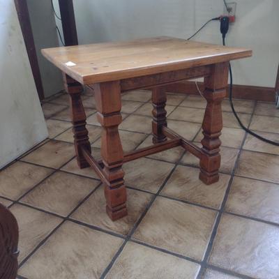Wooden Side Table- Approx 19" x 17 1/2" x 17 1/4" Tall