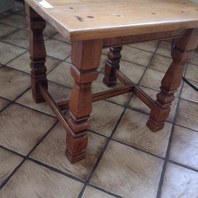 Wooden Side Table- Approx 19" x 17 1/2" x 17 1/4" Tall