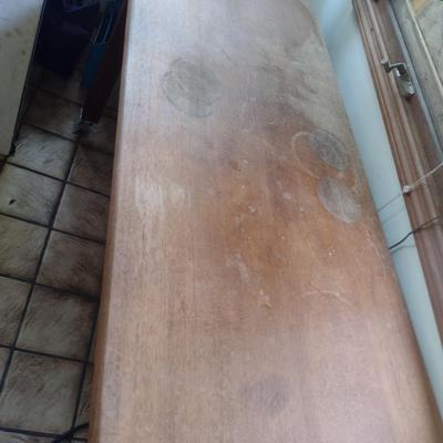 Wooden Work Table on Casters
