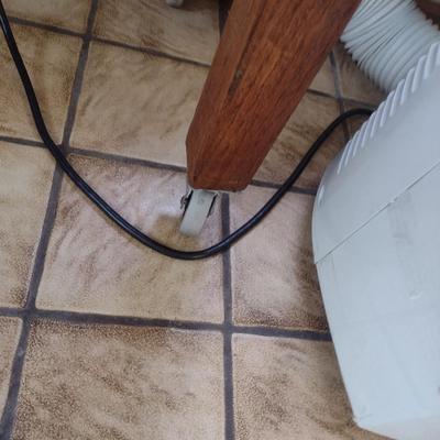 Wooden Work Table on Casters
