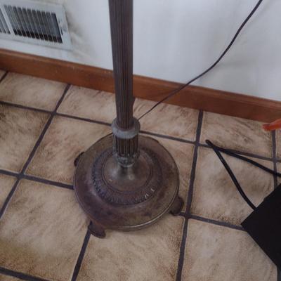 Vintage Metal Post Floor Lamp with Shade