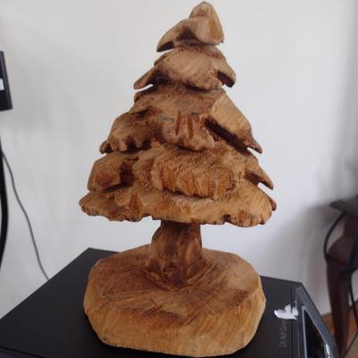 Sammy Pants Carved Tree- Approx 9 1/4" Tall