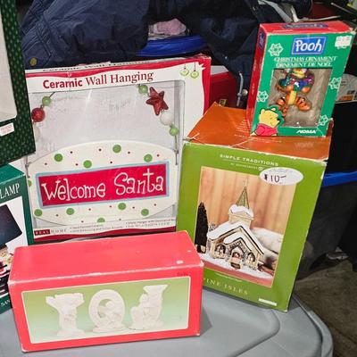 Large Christmas Decor Assortment Lot