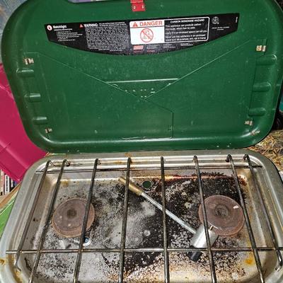 Coleman Perfect flow 2 Burner Camping Stove Used maybe twice