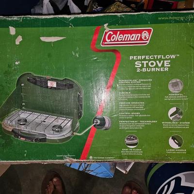 Coleman Perfect flow 2 Burner Camping Stove Used maybe twice