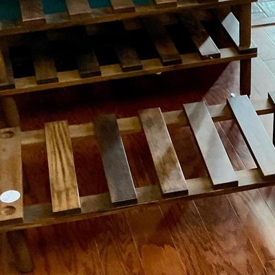 Modular 6 tier wine rack wooden