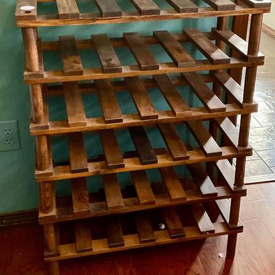 Modular 6 tier wine rack wooden