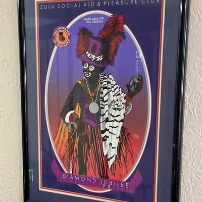 Zulu 75 th anniversary print framed signed and numbered, see photos
