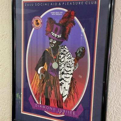 Zulu 75 th anniversary print framed signed and numbered, see photos