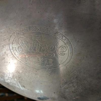 Vintage Babson Bros. Co. Chicago The Surge Milker Stainless Steel