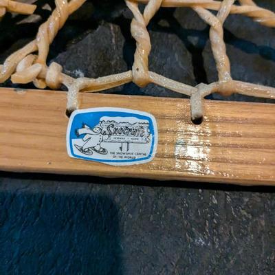 Vintage Like New Snocraft Rawhide & Wood Snow Shoes