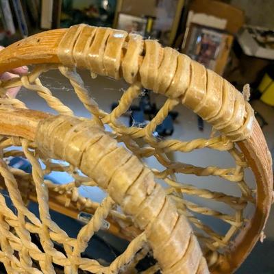 Vintage Like New Snocraft Rawhide & Wood Snow Shoes
