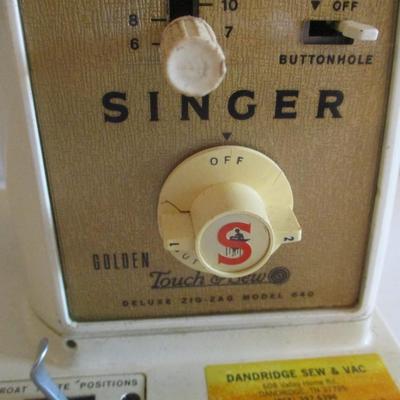 Singer Golden Touch & Sew Deluxe Zig-Zag Model 640