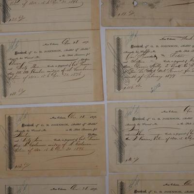 G.B. Johnson, Auditor of Public Accounts, New Orleans 1876 (8 total)