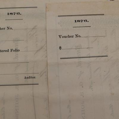 G.B. Johnson, Auditor of Public Accounts, New Orleans 1876 (8 total)