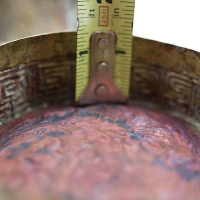 Antique Repousse Domed Container w/ Lid