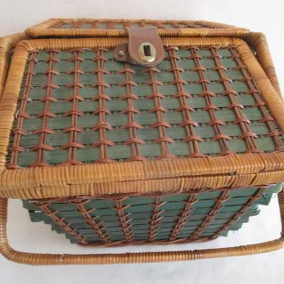 Rattan Wicker Picnic Basket