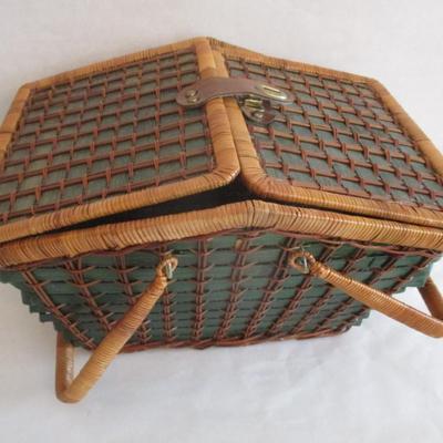 Rattan Wicker Picnic Basket