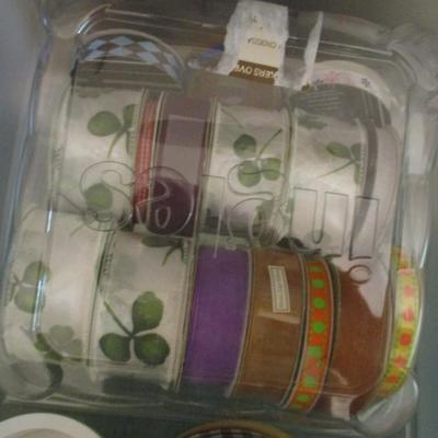 Assortment Of Ribbons Comes With Storage Unit