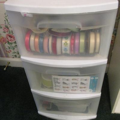 Assortment Of Ribbons Comes With Storage Unit
