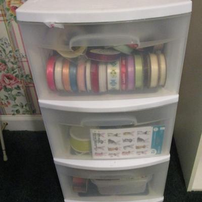 Assortment Of Ribbons Comes With Storage Unit