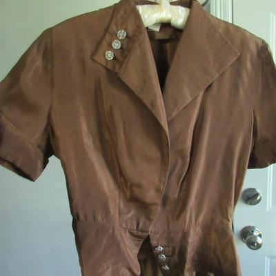Vintage 1950s Ladies 2 Piece Long Dress and Jacket Set, Ann Kauffmen, NICE!