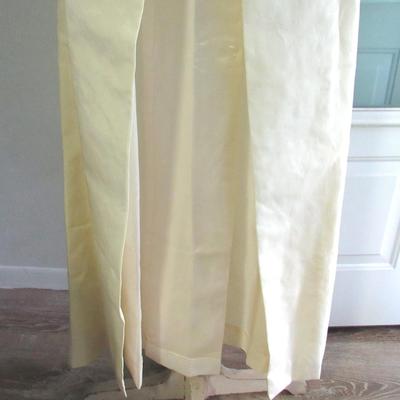 Vintage Women's Long Over Coat, Rhinestone Buttons, Ivory Colored